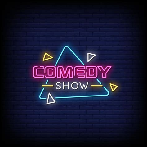 Comedy Show Neon Signs Style Text Vector 2241512 Vector Art At Vecteezy