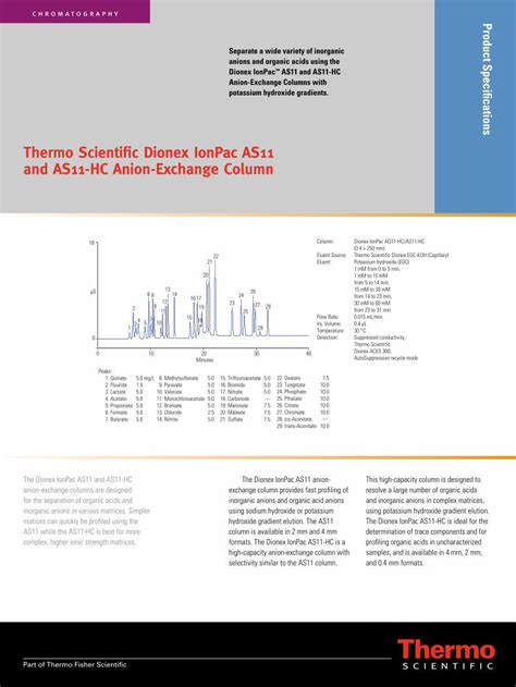 Pdf Thermo Scientific Dionex Ionpac As And As Hc Anion Tools