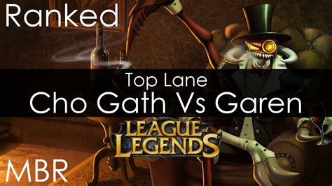 League Of Legends Cho Gath Top Lane Vs Garen Ranked Gameplay June