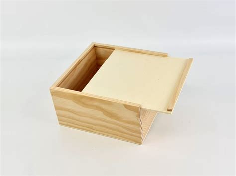 Caja De Madera Pino X X Cm C Tapa Corredera Marco Ref Mabaonline