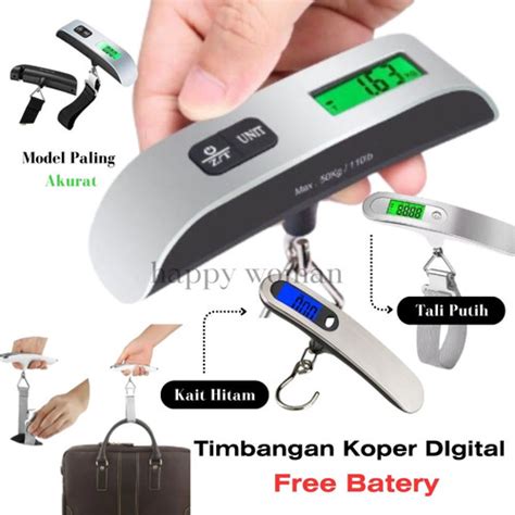 Promo Timbangan Koper Silver Electronic Travel Luggage Scale Gantung