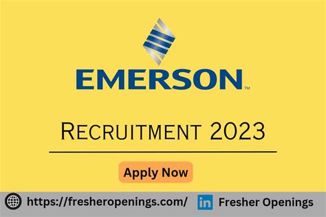 Emerson Careers Recruitment 2023 Graduate Engineer Trainee