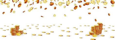 Realistic Gold Coins Explosion Isolated On Background Bank Commercial