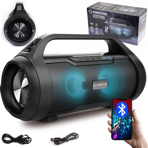 GŁOŚNIK BLUETOOTH BEZPRZEWODOWY BOOMBOX USB SD FM MANTA SPK215 MOCNY