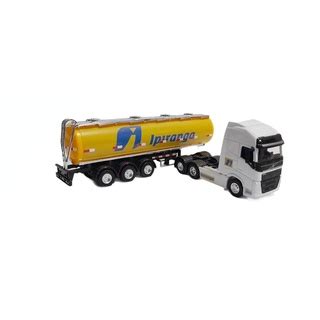 Miniatura Caminh O Volvo Fh Carreta Ipiranga Cole O Welly Branco