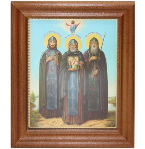 Собор святых Александров (Невский, Свирский, Пересвет) икона (13 х 16 ...