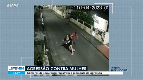 VÍDEO mulher é agredida socos e chutes em rua de Manaus Amazonas