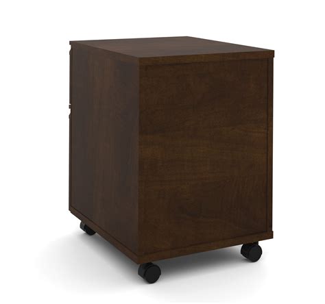 Bestar Drawers Vertical Wood Composite Lockable Filing Cabinet Brown