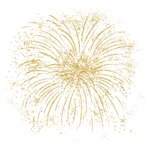 Golden Fireworks Design On Transparent Background Fireworks Icon