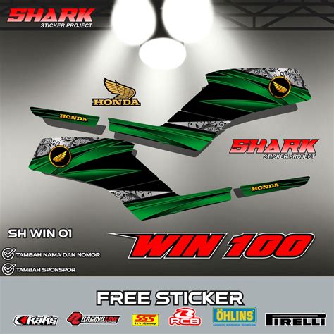 Jual Striping Sticker Stiker List Body Honda Win Custom Stiker