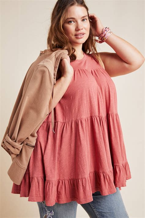 Anthropologie Georgia Tiered Babydoll Tunic