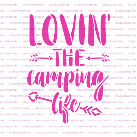 Camping Life Stencil Camp Stencil Life Stencil Love Etsy