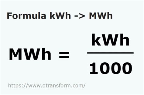 Kilovatios Hora A Megavatios Hora KWh A MWh Convertir KWh A MWh