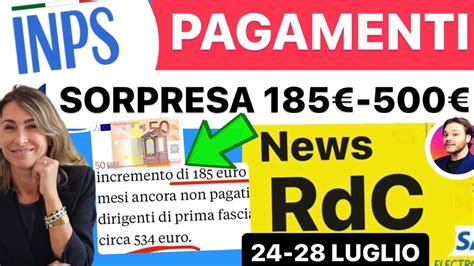 INPSBOTTA PAGAMENTI500 18524 28 LUGLIORdC AUU BONUS 382 YouTube