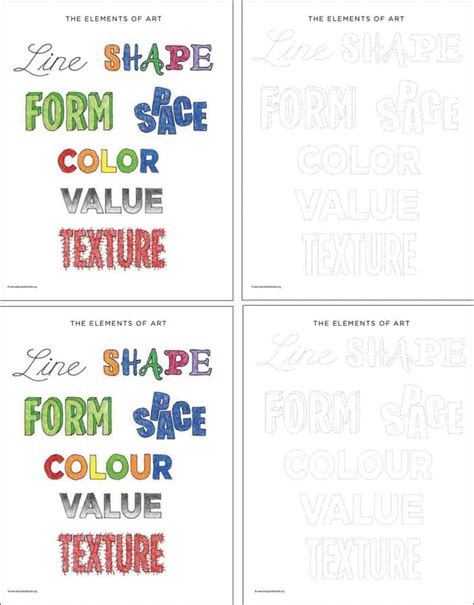 Elements Of Art Worksheet