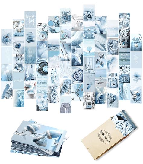 Buy Blue Wall Collage Kit Aesthetic Pictures Aesthetic Room Decor