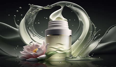 Skin Care Products Water Splash Background Skin Care Products