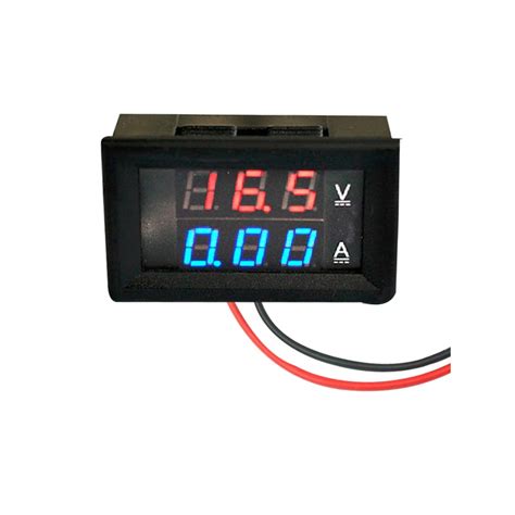 Amperometro Voltmetro Digitale Led Rosso Blu Display Doppio Tester V A