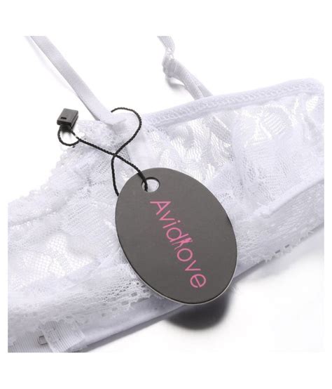 Sexy Lingerie Underwire Sheer Lace Half Cup Bra G String Set With Garter Belt Stockings Buy