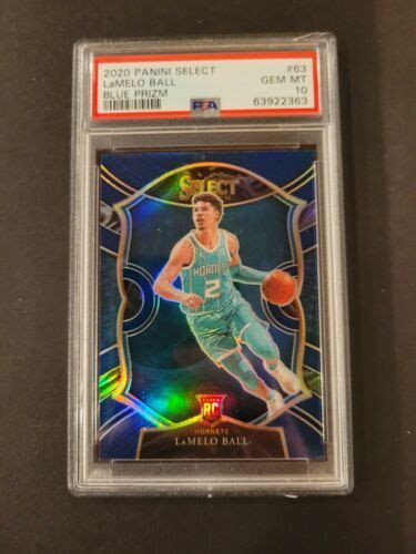 2020 21 Panini Select Lamelo Ball Rookie Blue Silver Prizm PSA 10