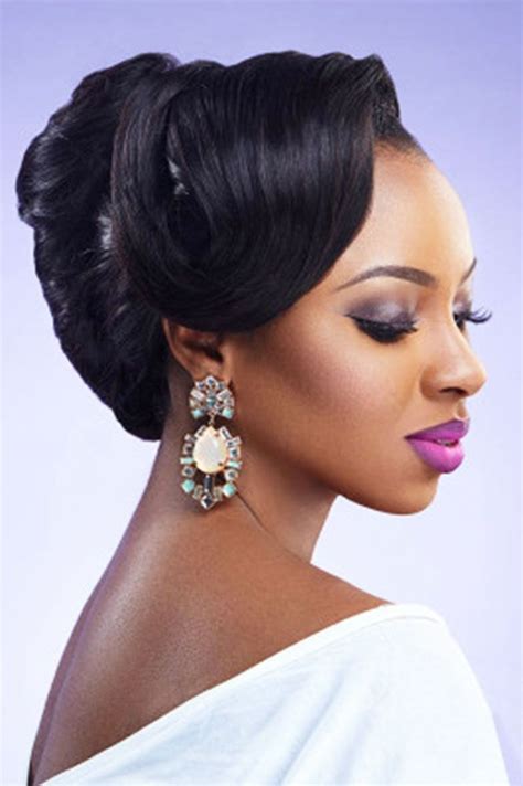 42 Black Women Wedding Hairstyles My Wedding Black Wedding