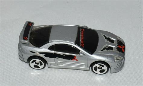 Hot Wheels Silver Mitsubishi Car Mfg For McDonald S Made In China HotWheels Mitsubishi
