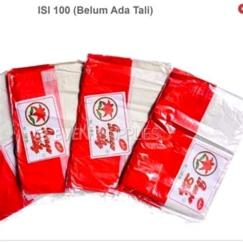 Jual 100 Lembar Bendera Plastik Merah Putih Bendera Merah Putih Plastik