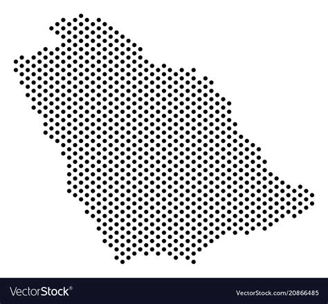 Pixel Saudi Arabia Map Royalty Free Vector Image