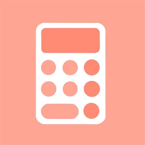 Calculator App Icon In Coral Pink Ios App Icon Design App Icon Peach App