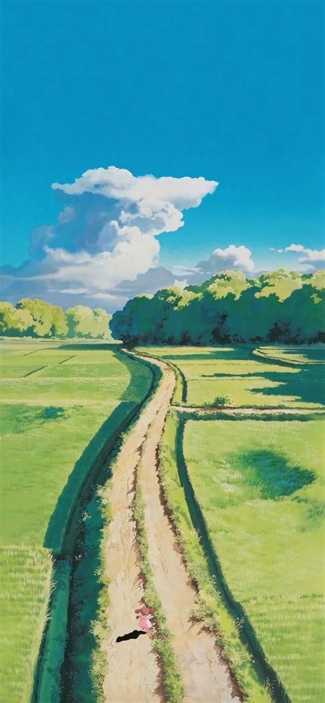 Иллюстрация из мира Хаяо Миядзаки | обои на телефон | Scenery wallpaper ...