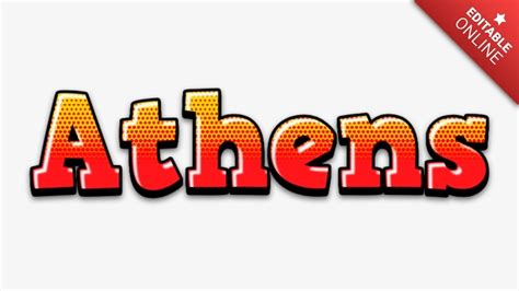 Athens Comic Font Text Effect Generator