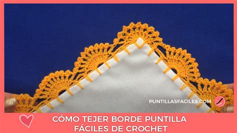 Cómo tejer borde puntilla fáciles de crochet Puntillas fáciles