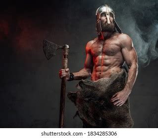 Handsome Brutal Viking Beard Naked Torso Stock Photo Shutterstock