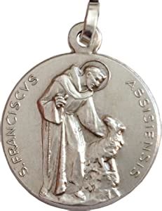 I G J Medaille Des Heiligen Franz Von Assisi In Sterling Silber