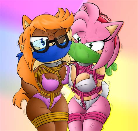 Rule 34 2girls Amy Rose Angry Arms Behind Back Arms Bound Arms Tied