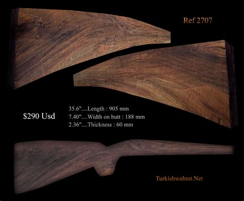 Rifle Blanks Mannlicher Stock Blanks Turkish Walnut High Grade