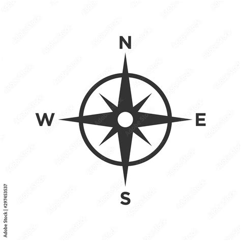 Compass Icon Vector Symbol Illustration Eps 10 Stock Vector Adobe Stock