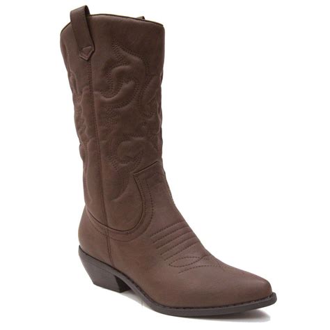 Womens Brown Classic Vegan Cowboy Boot Boots Vegan Cowboy Boots Shoe Boots