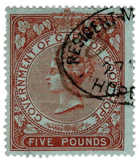 I B Cape Of Good Hope Revenue Stamp Duty Sheet Edge