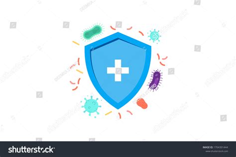 Immune System Concept Hygienic Medical Blue Stock Vector Royalty Free