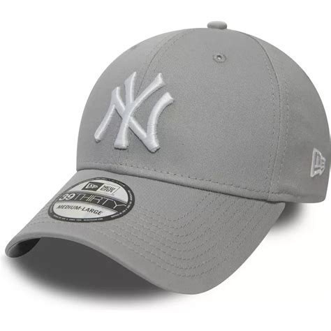 New Era Curved Brim 39thirty Classic New York Yankees Mlb Grey Fitted