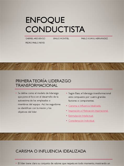 Enfoque Conductista Pdf Liderazgo Motivación