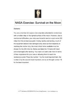 NASA Exercise Survival On The Moon SHURDINGTON Nasa Exercise