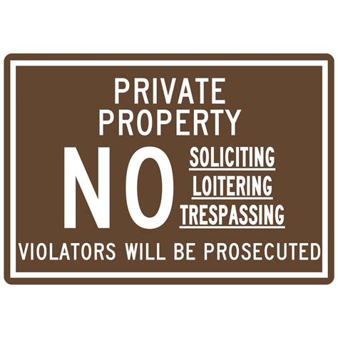 Private Property Engraved Sign Egre 13358 Whtonbrown Private Property