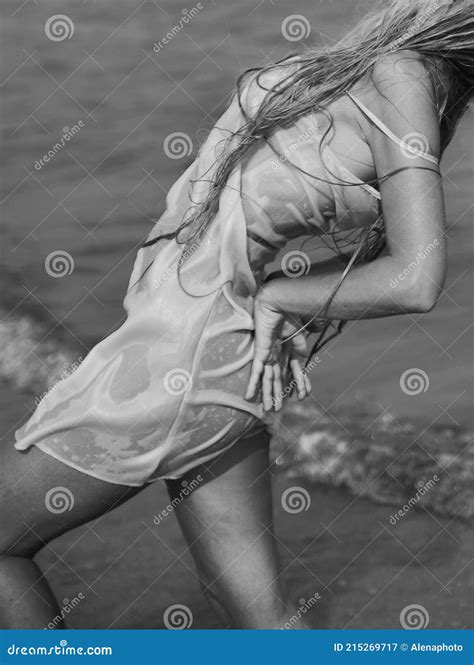 Beautiful Blonde Woman On The Beach Stock Image Image Of Nature Makeup 215269717