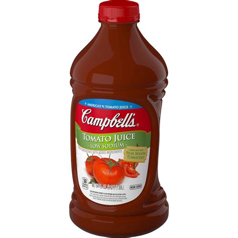 Campbell S Low Sodium Tomato Juice Fl Oz Bottle Oz Shipt