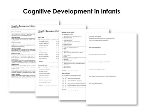 Cognitive Development In Infants Teaching Resources