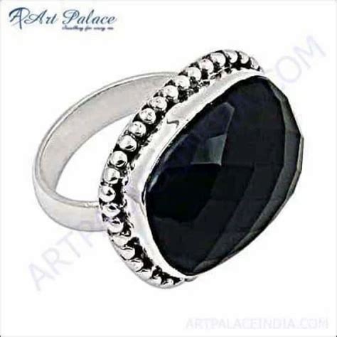 Luxurious Beautiful Black Onyx Gemstone Silver Ring At Rs 1436 00 Mi Road Jaipur Id