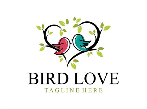 Premium Vector Couple Love Bird Logo Design Concept