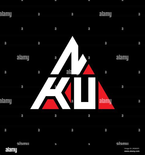 Logo De Lettre Triangle Nku Avec Forme De Triangle Monogramme De